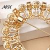 Clothing Decoration Pin Faux Pearl Rhinestone Ring Brooch, Hollow Circle Alloy Lapel Pin, Decorative Sweater Cardigan Coat Suits Accessories, Jewelry