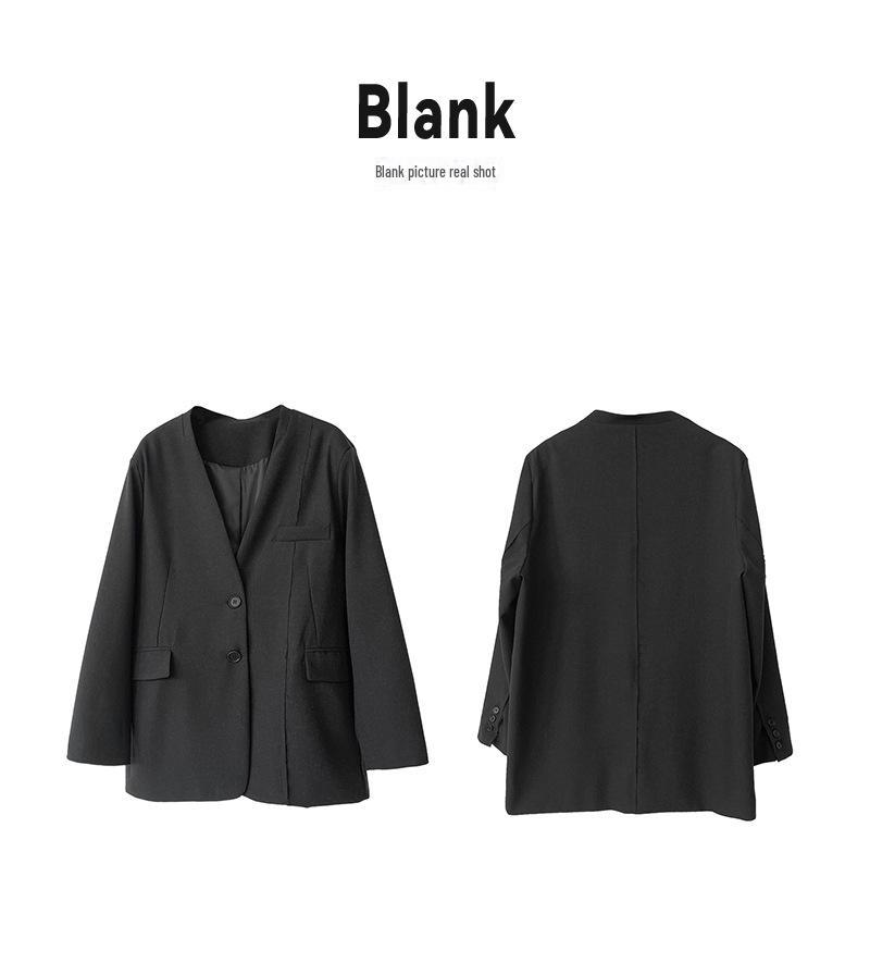 Juzhi Spring Korean Style V-Neck Casual Suit Jacket