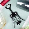 Black metal wine corkscrew 16 cm