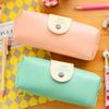 Small Fresh Beard PU Large Capacity Student Stationery Bag Simple Snap Pen Bag Pencil Box