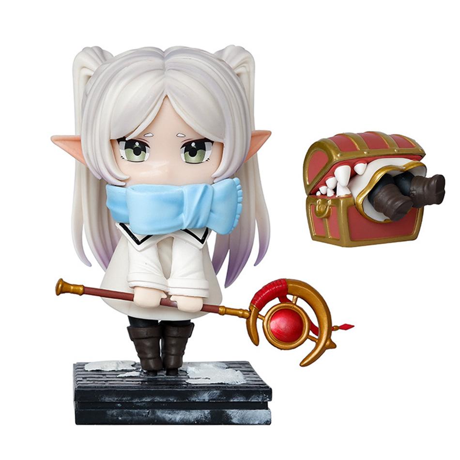 Anime Frieren Beyond Journey End Animation Peripheral Hand-made Model Figure Kawaii Girl Ornaments Toy Gifts PVC S Kid Friendly Entertaining Fun Play