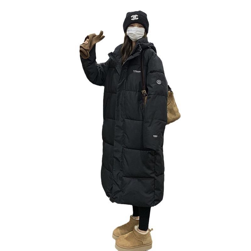 Bread Jacket Down Cotton Jacket Women's 2025 Winter New Korean Fashion Loose Long Hooded Padded Jacket