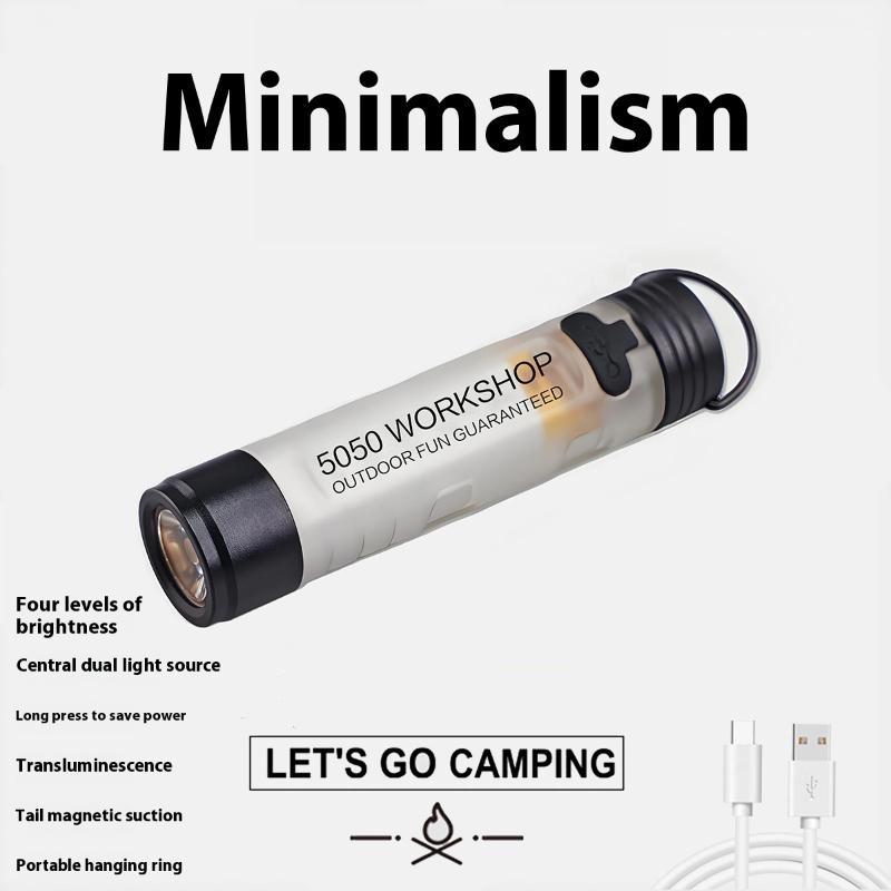 1PC Pocket Mini Flashlight With Key Clip, LED Ambient Light, Long Battery Life, For Outdoor, Emergency And Disaster Relief Use