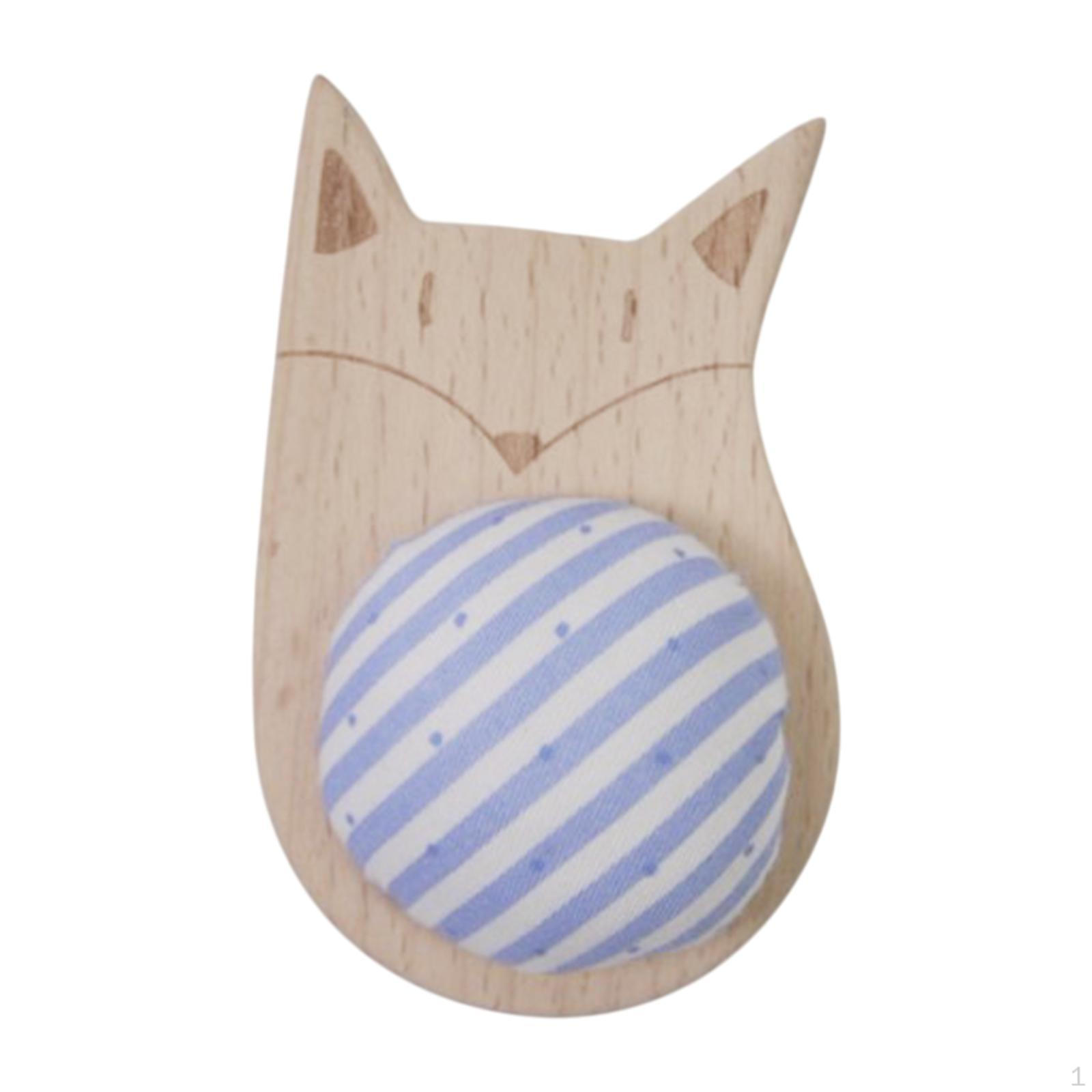 

Симпатичная игольница-подушечка для шитья, компактная, для небольшого рабочего пространства, деревянная основа, вышивка крестом Fox