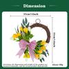 Handmade Tulip Flower Wreath with Bow for Easter Decor Valentine's Day Mother's Day Gift Home Spring Door Hanging Decoration