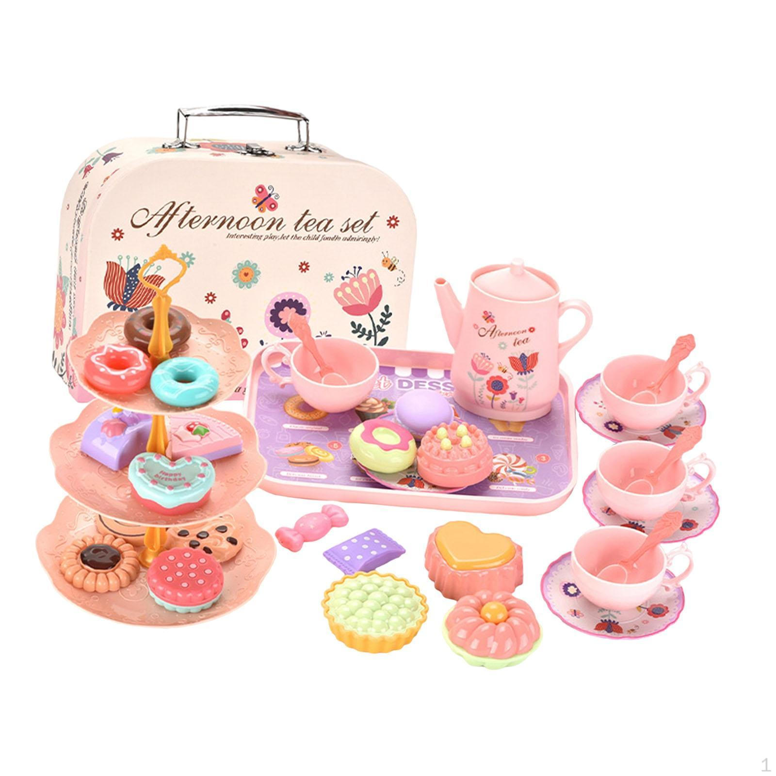 

Детский кухонный игровой набор, посуда для чаепития для детей от 3 до 5 лет Flowers