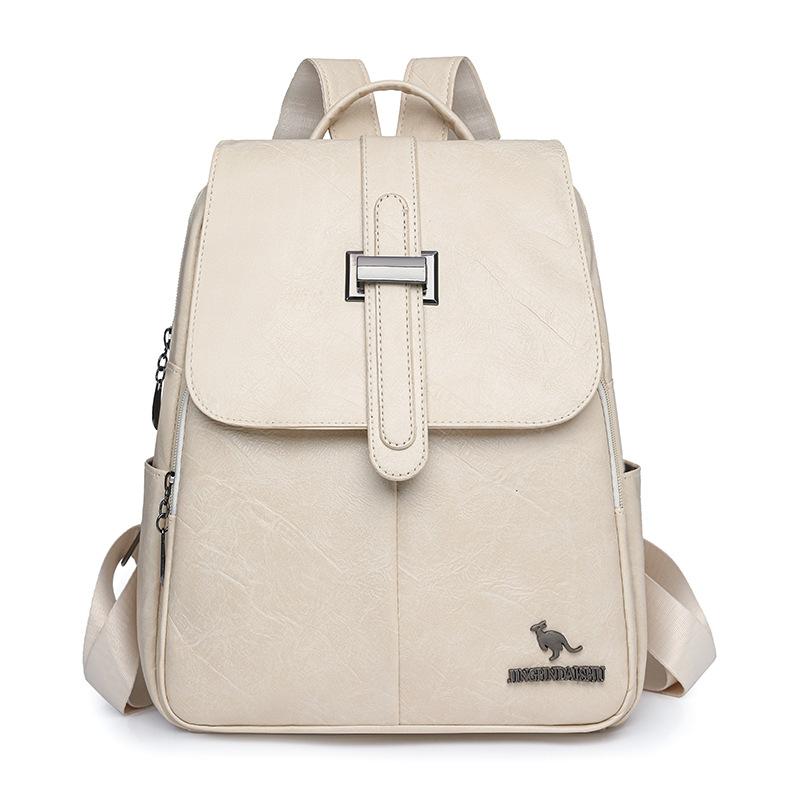Soft Leather Backpack Women's Backpack Commuter Large Capacity Shoulder Bag