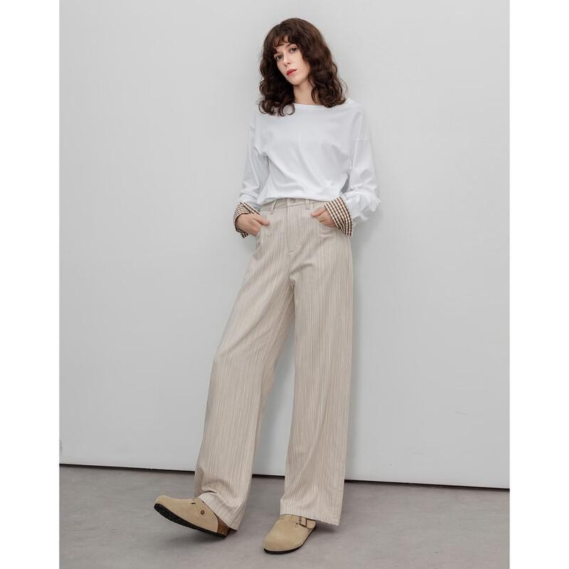 Demana High-Waist Striped Wide-Leg Jeans XL
