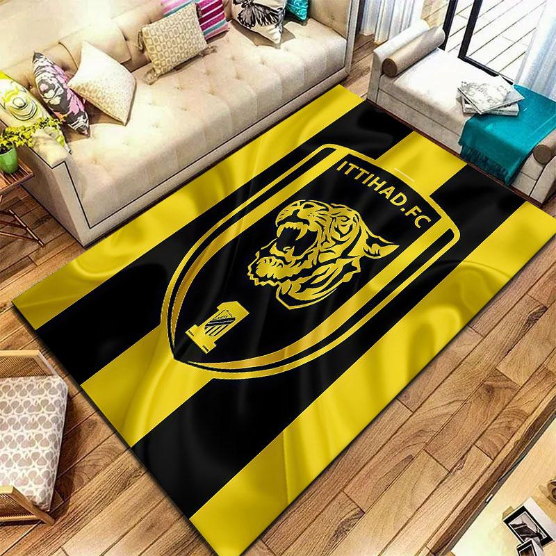 Al-Ittihad FC Carpet Rug for Living Room Bedroom Home Sofa Decoration,Kids play Non-slip Floor Mat