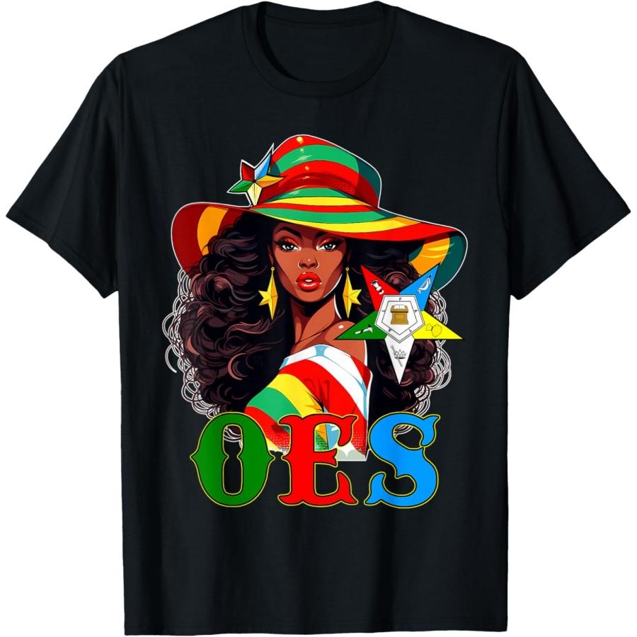 OES Sister Floppy Hat Wide Brimmed Color of the Eastern Star T-Shirt S
