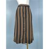 Export Single H Home Yellow and Black Striped Contrast Color High Waist Front Button Elegant Lower Skirt Skirt A- Line Sheath Skirt Women's Skirt