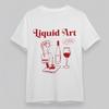 Women's Plus Size Soft Classic T-Shirt Liquid Art and Drink More Art Graphic Tee