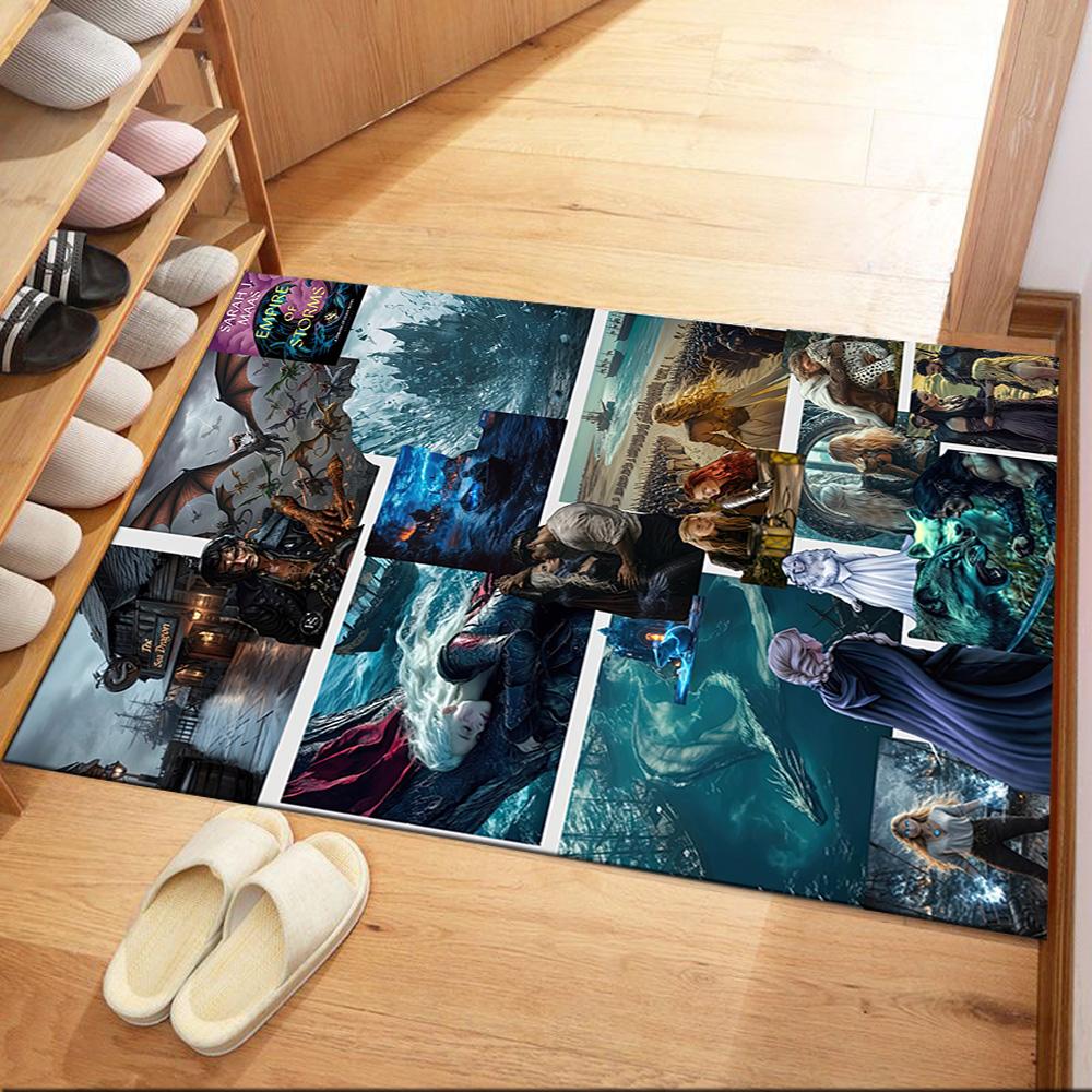 Gothic Style Area Rug Suitable for Decorate Room Balcony Foyer Entryway Anti-slip Rug Decorate Offices Gift for Festivals