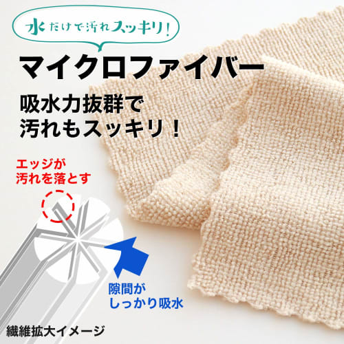 LEC Gekiochikun Basic Microfiber Cloth (10 Count) 28 X 28 Cm for Living Room