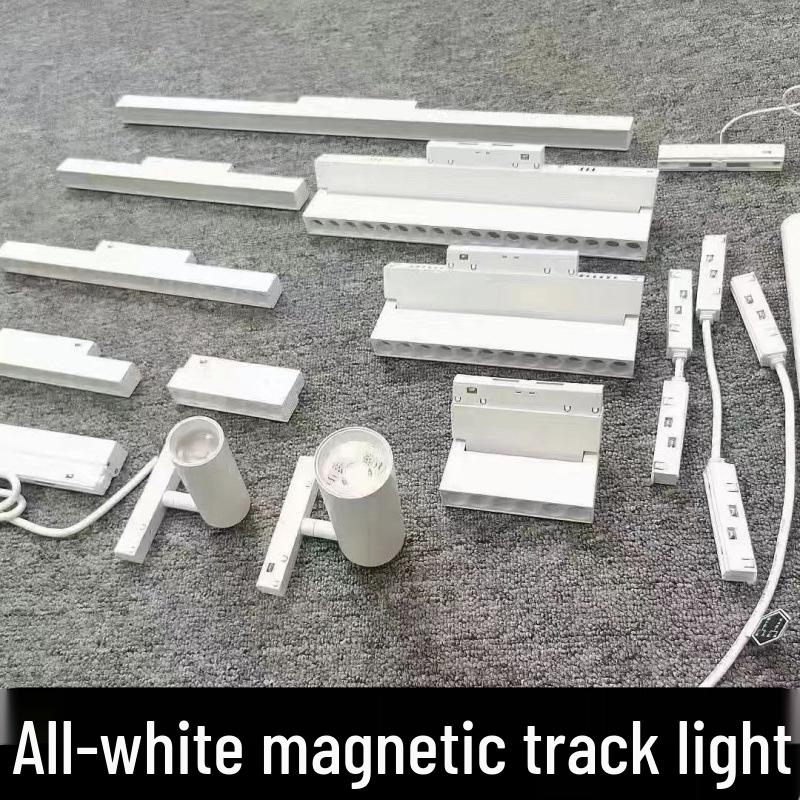 Pure White Recessed & Surface Mounted Magnetic Track Light - LED, No False Ceiling Needed