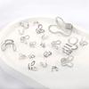 10-100pcs Stainless Steel Double Loops Beads Buckles Clasps Cord End Caps String Foldover Ball Chain Connectors Jewelry Findings