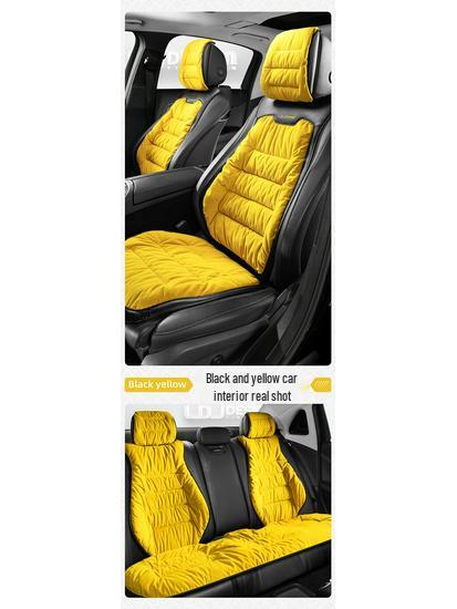 Winter Minimalist Plush Car Seat Cushion - Thickened for Warmth