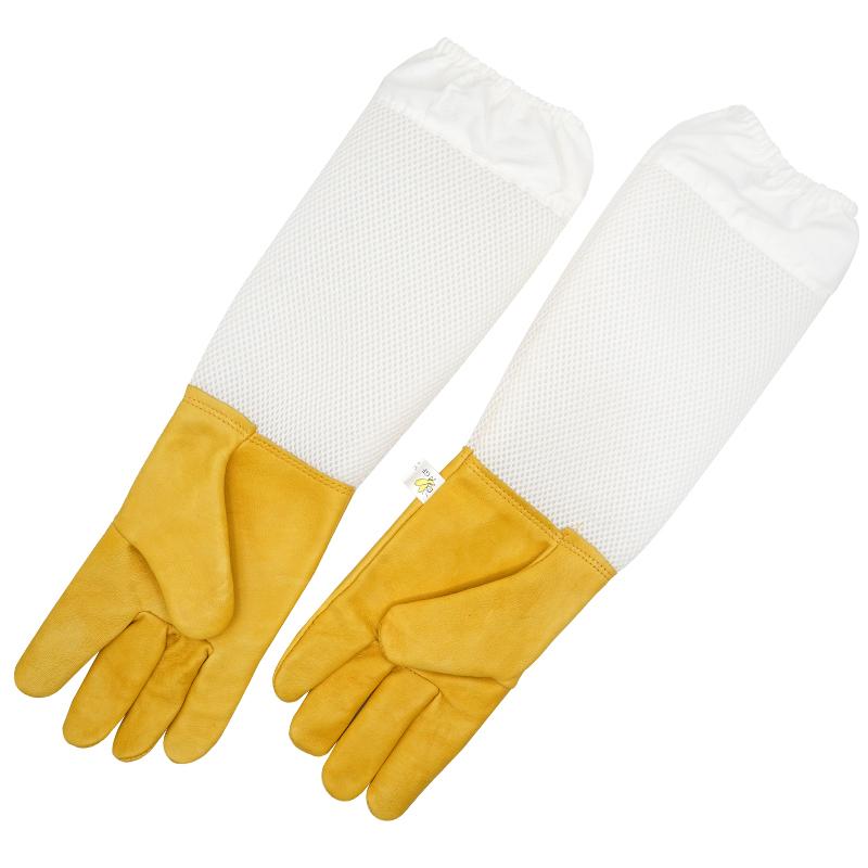 1Pair Beekeeping Gloves Protective Sleeves Breathable Anti Bee Plus Size Sheepskin Long Gloves For Beekeeper Beekeeping Tools