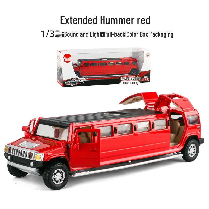 Cailexin Hummer H6 1:32 Six-Door Alloy Car Model with Sound & Light Pullback - 57135
