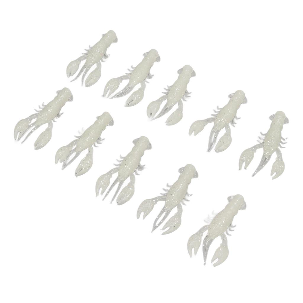 10pcs Soft Fishing Lure Crawdad Bait PVC Shrimp Artificial Soft Lure Baits for Bass Fishing