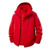 Outdoor Three-In-One Waterproof and Windproof Jacket with Color-Matching Removable Hood Jacket