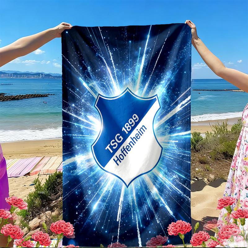 TSG 1899 Hoffenheim Print Beach Towel, Versatile Lightweight Absorbent Beach Towel for Pool Surf Yoga Bathroom, Perfect Birthday Holiday Gift
