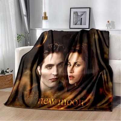 Twilight Movie Printed Blanket Vampire Love Story Flannel Throw Blanket Werewolf Soft Lightweight Warm Blanket Bed Sofa Cover