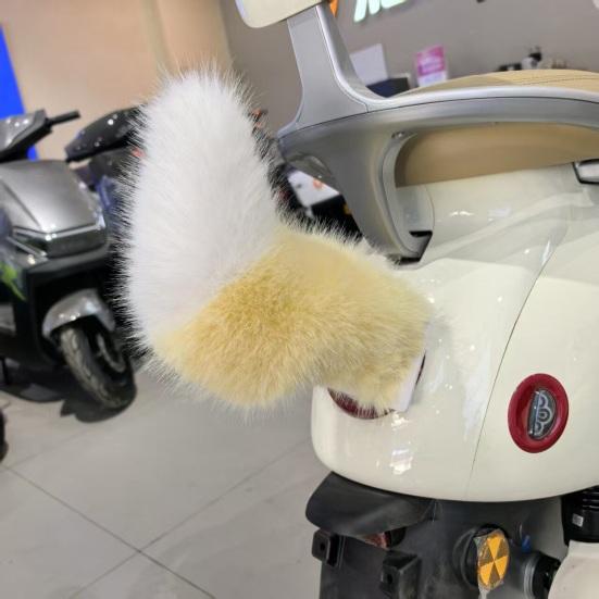 Electric Wagging Tail for Car USB Rechargeable Fox Tail Decoration with Remote Control