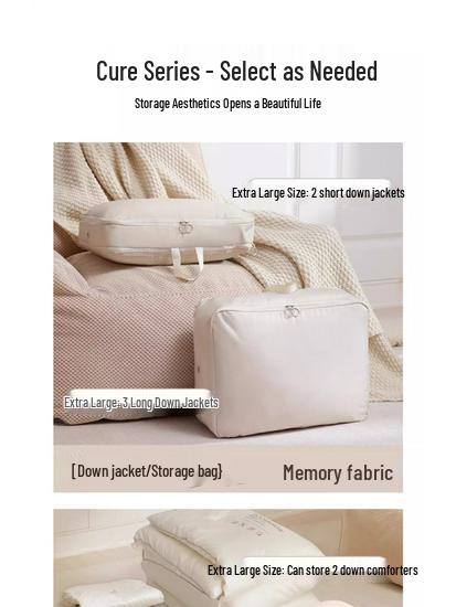 Compressible Down Jacket & Quilt Storage Bag Set - 4-Piece for Clothes and Suitcase