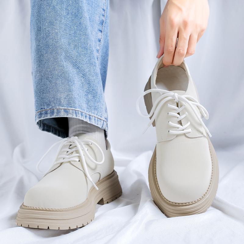 Mode Högkvalitativa Oxfordskor Utomhussporter Rund Tå Arbetsskor Herr Snörning Tjock Sula Slitstarka Låg Topp Märke Vandringsskor