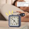 1pc Metal Square Alarm Clock,Home Desktop Silent Clock,Student's Bedside Snooze,Luminous Quartz Desk Clock with Snooze Function No Battery Included
