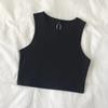 Style Vest Women's High Waist Slim Inner T-shirt for Women's Elastic Short Sleeveless Bottom Shirt for Women
