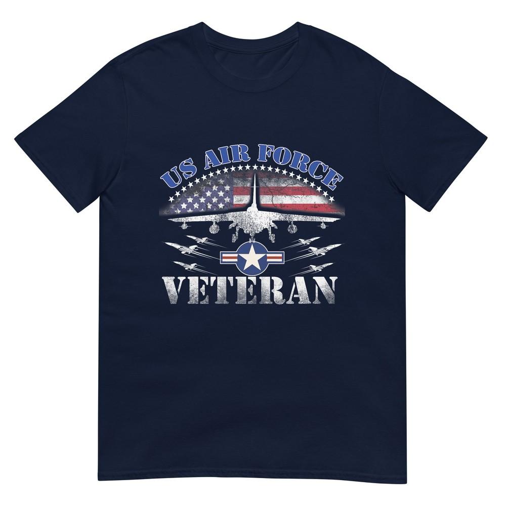 Vintage Us Air Force Veteran Us Flag Tee Usaf Veteran Tshirt S
