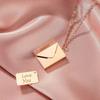 1Pcs Customized Stainless Steel Jewelry Confession Love You For Valentine Day Gift Love Letter Envelope Pendant Necklace