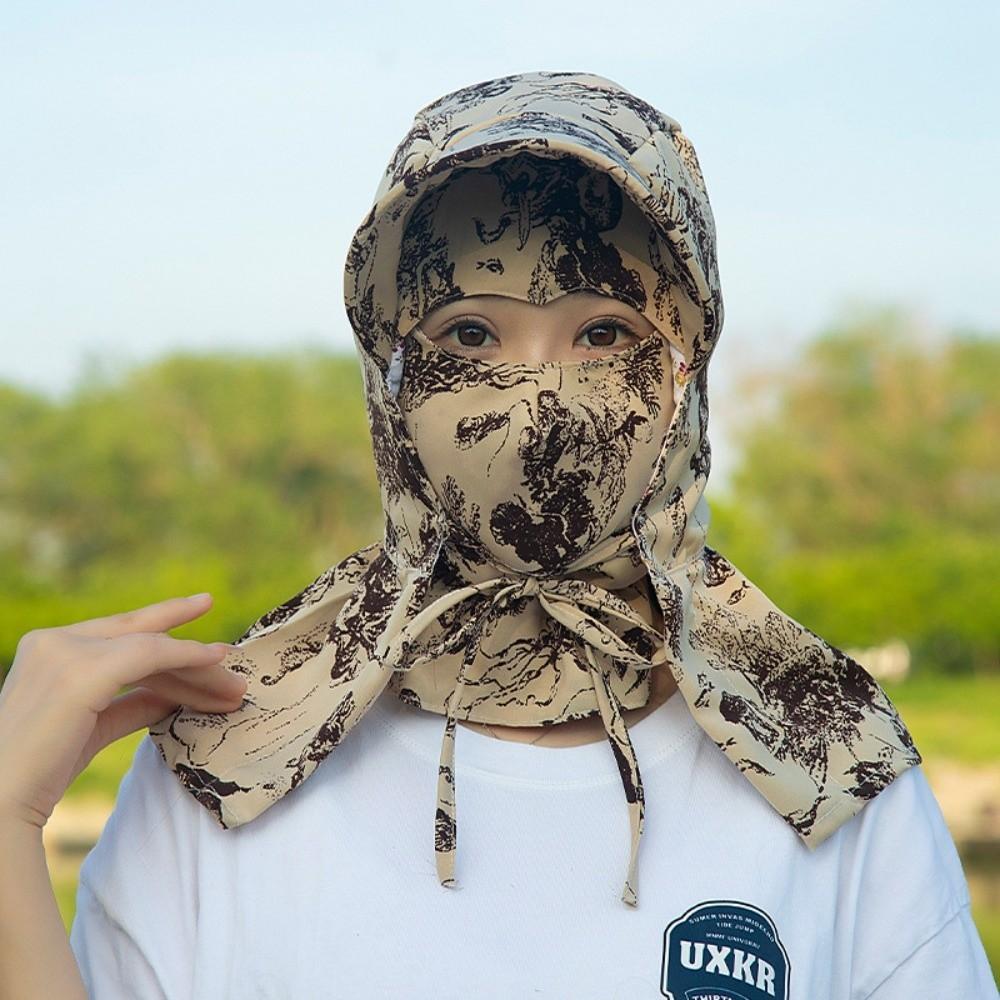 

New Wide Brim Tea Picking Cap Ear Flap Shawl Mask Sun Hat Neck Cover Anti-UV Protective Cover Hat Neck Protection