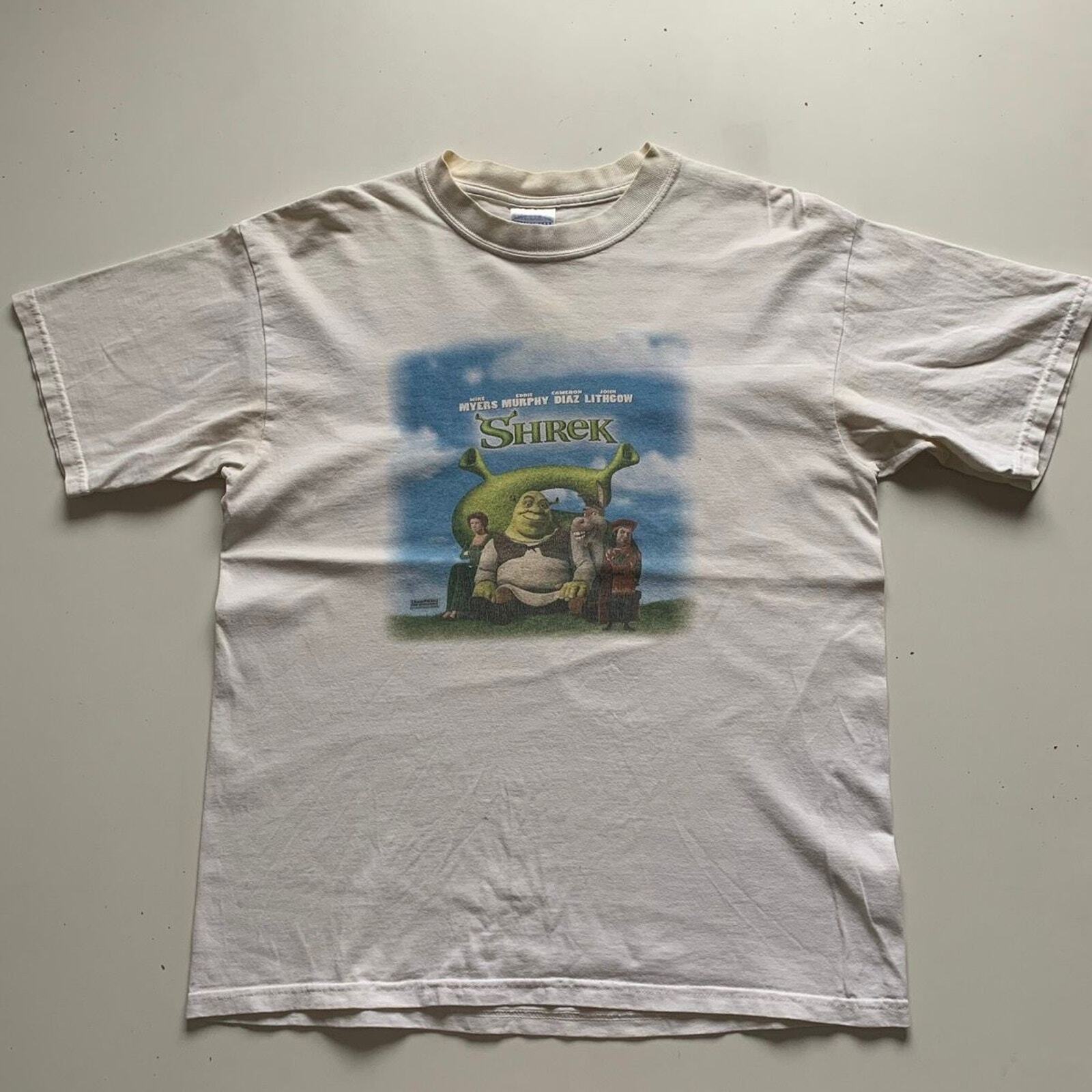 Vintage 2000s Shrek Movie Promo Graphic T Shirt Mens Large Rare Unisex T-Shirt XXXXL