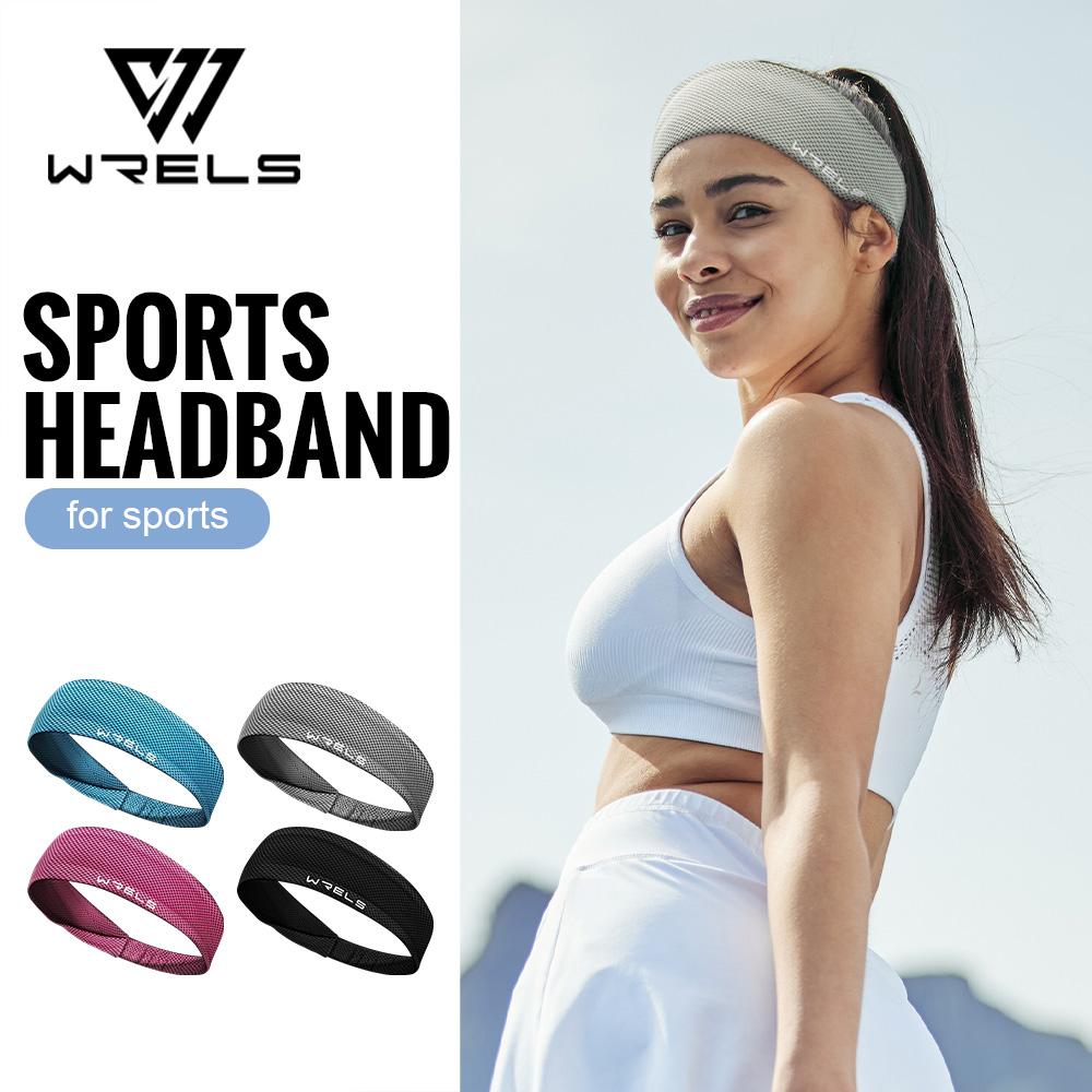 WRELS Summer Cooling Headbands for Men Non Slip Elastic Sweat Hairbands Absorb Chill Cool Hairband for Hot Weather Running