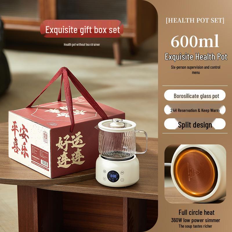 "Multifunctional Glass Tea Kettle with Constant Temperature for Office Use"