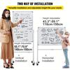 Mobile Magnetic Whiteboard, Writing Board Rolling Eraser Board Adjustable Height with Aluminum Frame and Lockable Rotating Wheel