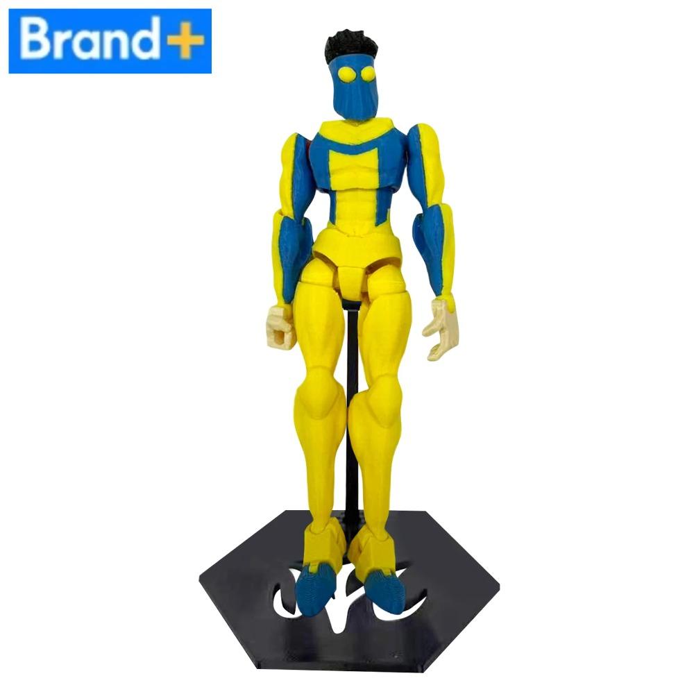 Mehrgelenkige Actionfigur - Unbesiegbarer T13 3D-gedrucktes Sammlerstück mit Sockel, Sturzsichere Gelenksperren & UV-beständige Beschichtung Schreibtisch