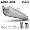 51MM Universal Motorcycle Exhaust Akra Muffler With DB Killer Escape Racing Line For Z900 SV650 R3 ZX6R ZX10R MT07 CBR500R F900R