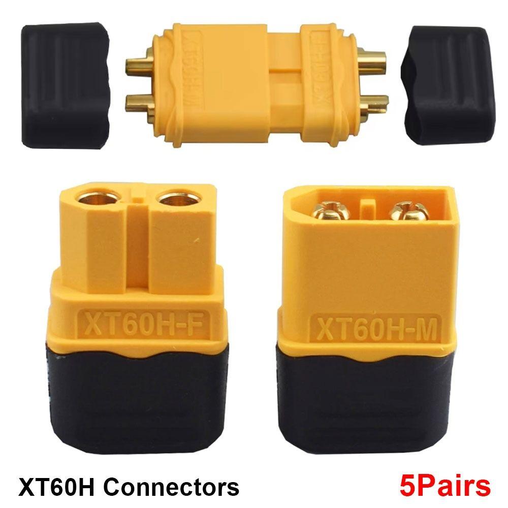 5 Paar Männlich Weiblich XT60H Stecker Elektrischer Drahtanschluss für Lithiumbatterie RC Flugzeuge Auto