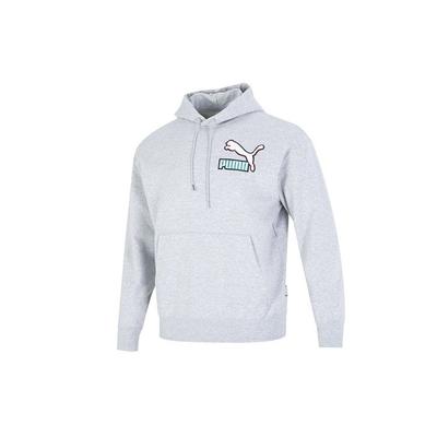 Puma Felpa Fandom con Stampa Logo Uomo Top Grigio 537749-04