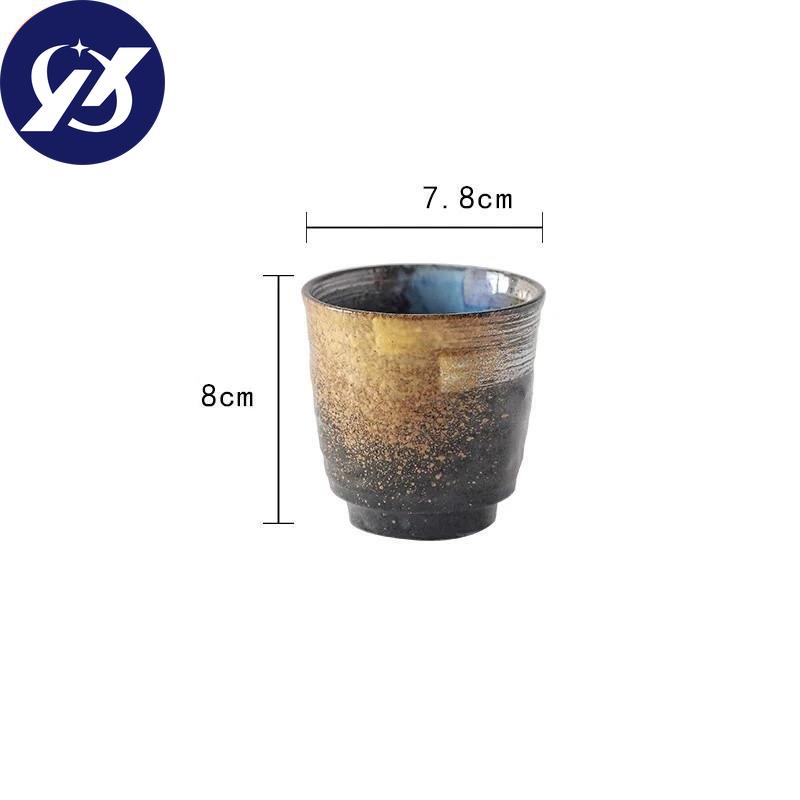 Japanese Ceramic Retro Hand-painted Teacup Household Stoneware Water Mug Office Restaurant Drinkware