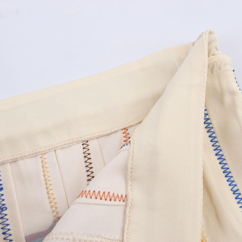 Kaslead New Women clothes Western Style Fashion Simple and Versatile Wide Pleat Printed Dress 3145176