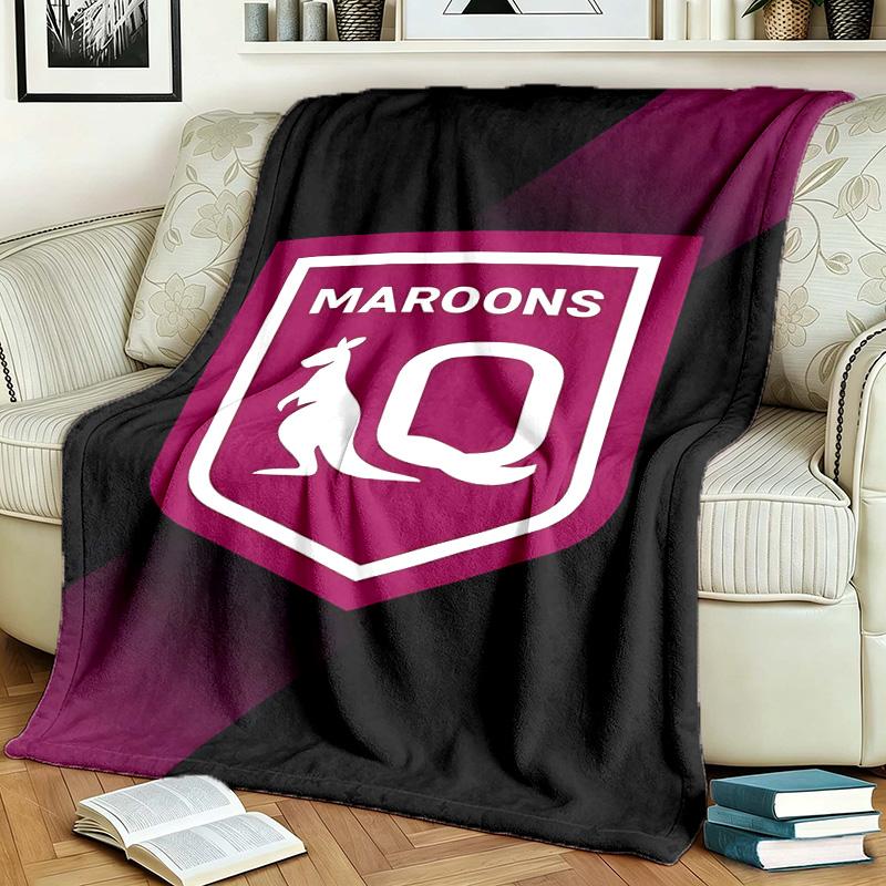 Queensland Maroons Theme Blanket Suitable For Beds Sofas And Camping Perfect For Both Men And Women Comfortable Bedding All Year Round