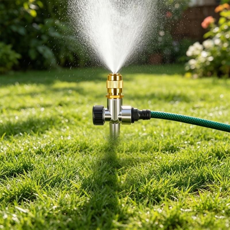 3pc strong All Metal Ground Sprinkler System For Big Area Garden And Yard Watering