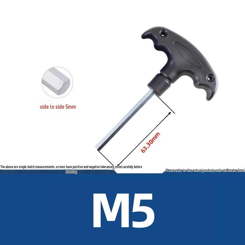 Nickel-Plated T-Handle Hex Key Tool, Metric/Imperial Sizes M0.9-14mm & 1/16-3/8"