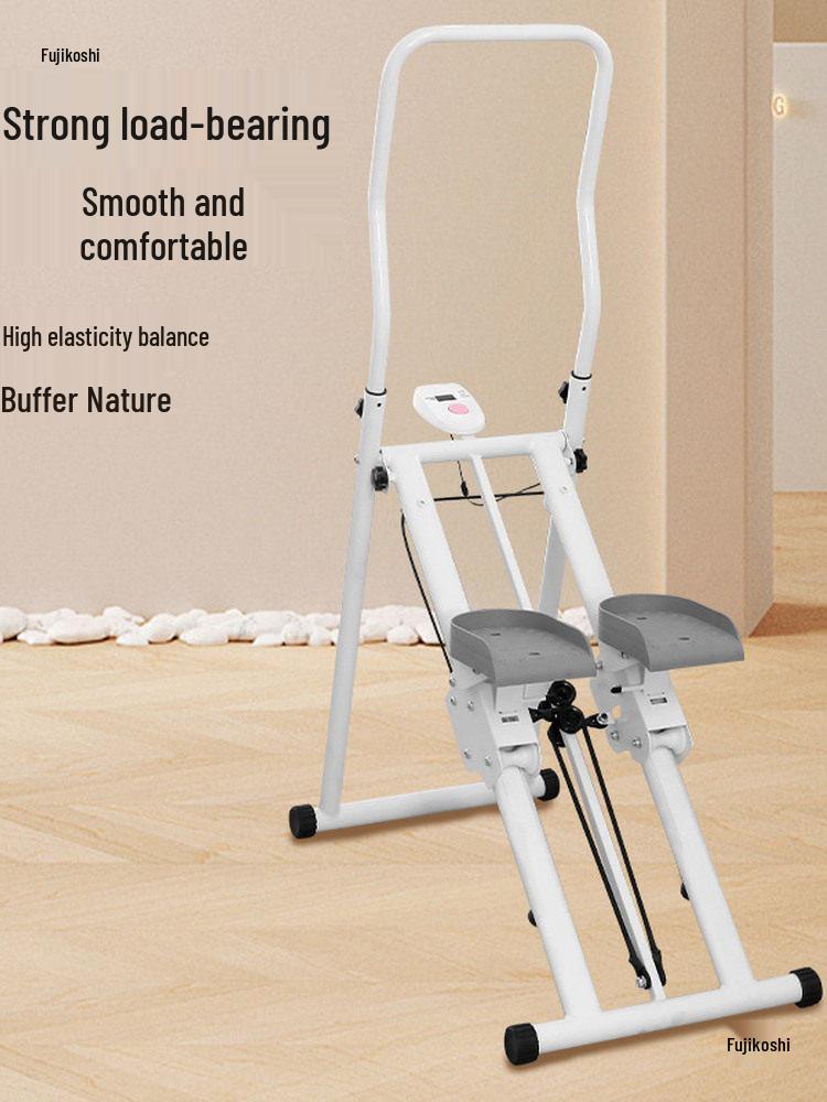 Multi-functional Home Stair Climber & Stationary Bike: Compact Fitness Equipment for Climbing and Cardio Workouts