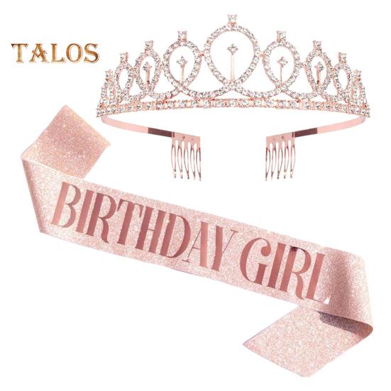 

Пов’язка в формі корони зі стрічкою Блискучі стрази Головний убір Легкий дизайн Приголомшлива блискуча стрічка Жіночі гасла